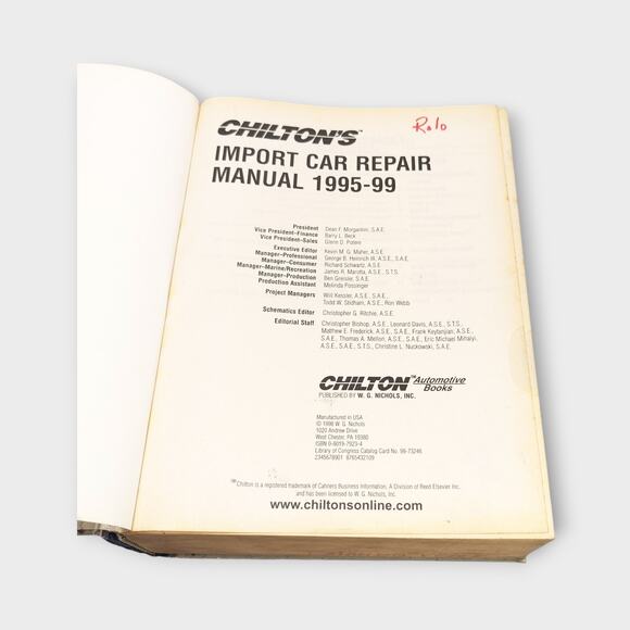CHILTON'S Shop Edition Import Car Repair Manual 1995-1999 - Picture 2 of 7